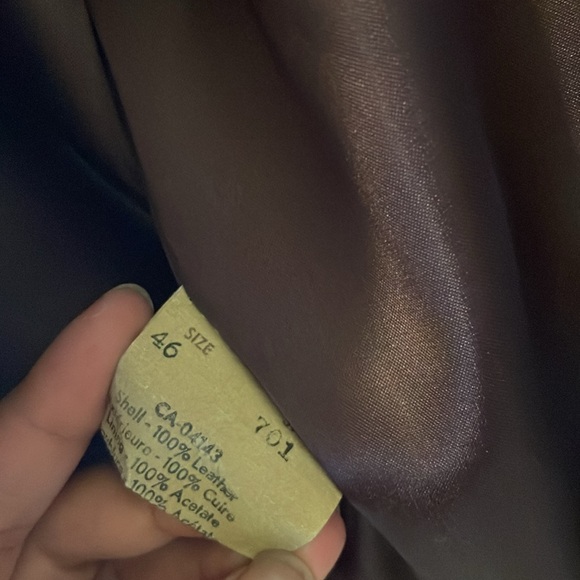 Vintage Neto cognac rust brown tan leather jacket biker boxy - Picture 10 of 12